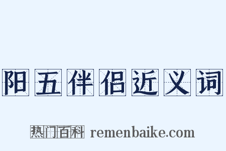 阳五伴侣近义词是什么意思的图片